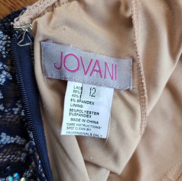 Jovani Backless Gown, Sz 12 -Embellished Lace REASONABLE OFFERS CONSIDERED - Picture 3 of 16